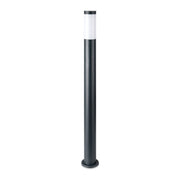 Lampioncino Piantana LED da Giardino 110cm con Portalampada E27 (max 60W) in Acciaio Inossidabile Grigio IP44 SKU 8963
