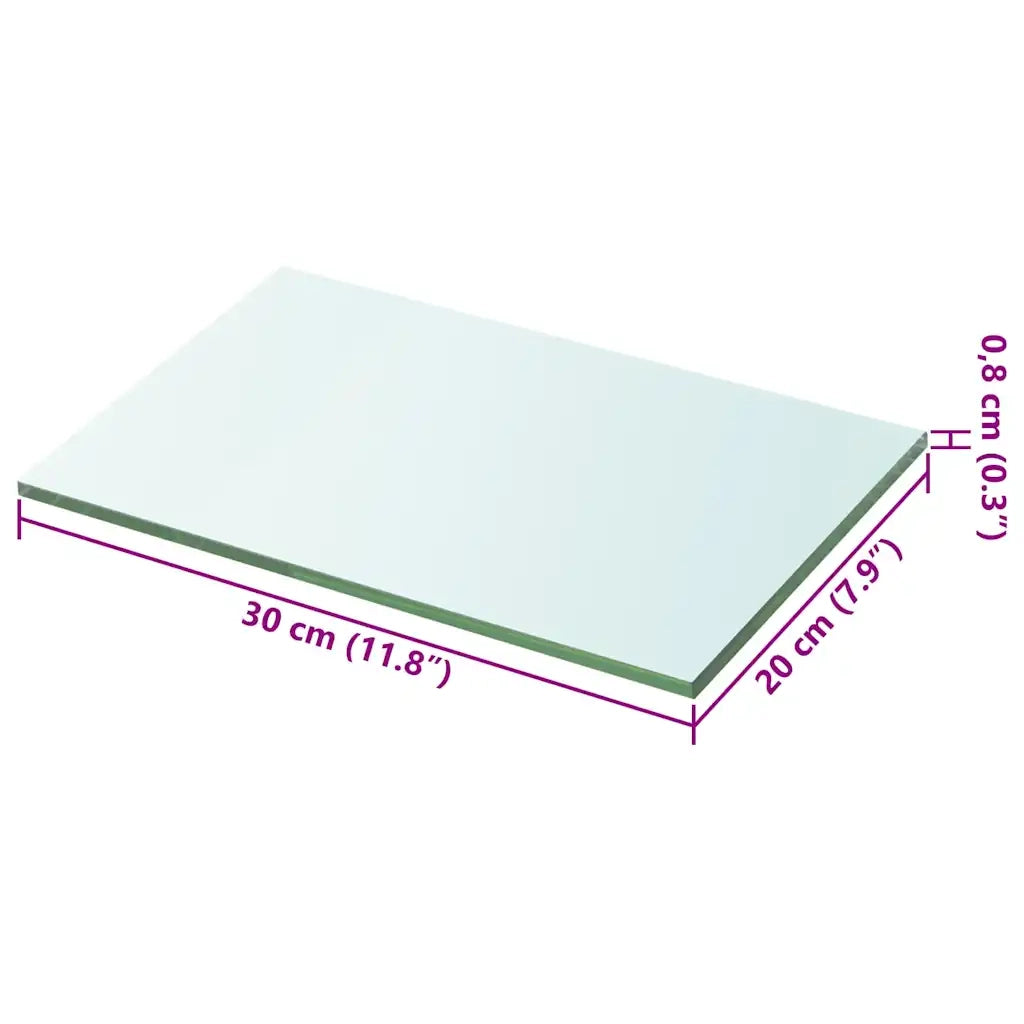 Mensola | Ripiano | Scaffale in Vetro Trasparente 20x30 cm