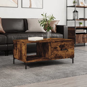 Tavolino da Salotto-Tavolino da soggiorno-Tavolo Rovere Fumo 90x50x40cm in Legno Multistrato 953406