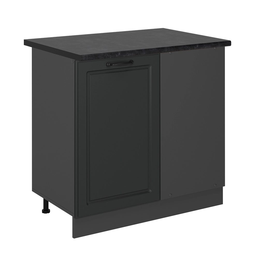Mobile ad angolo cucina R-Line Antracite rustico/Antracite 86 cm, PL Antracite Vicco