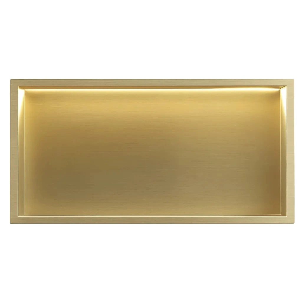 Mensola Bagno Led 30x60 Brush Gold