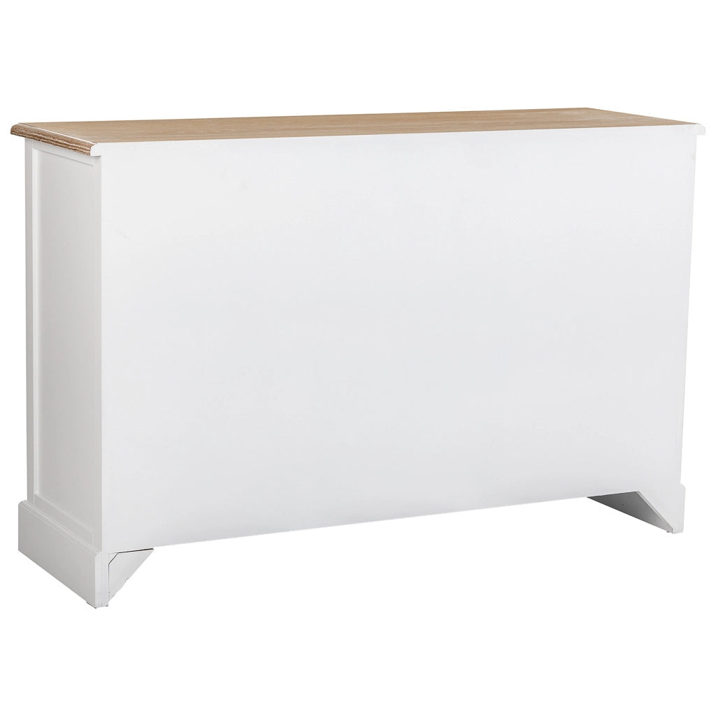 Credenza in legno bianco 124x40x80h