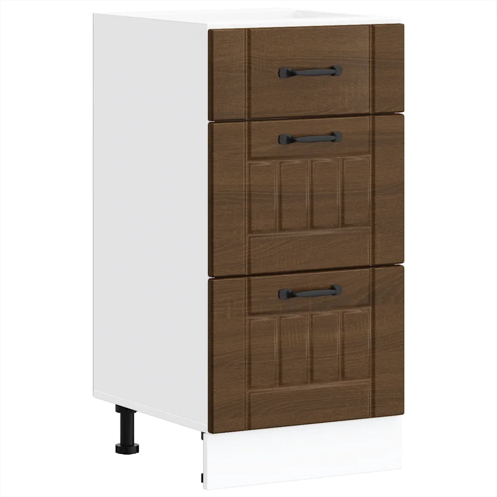 Base da Cucina Lucca Rovere Marrone in Legno Multistrato 854237