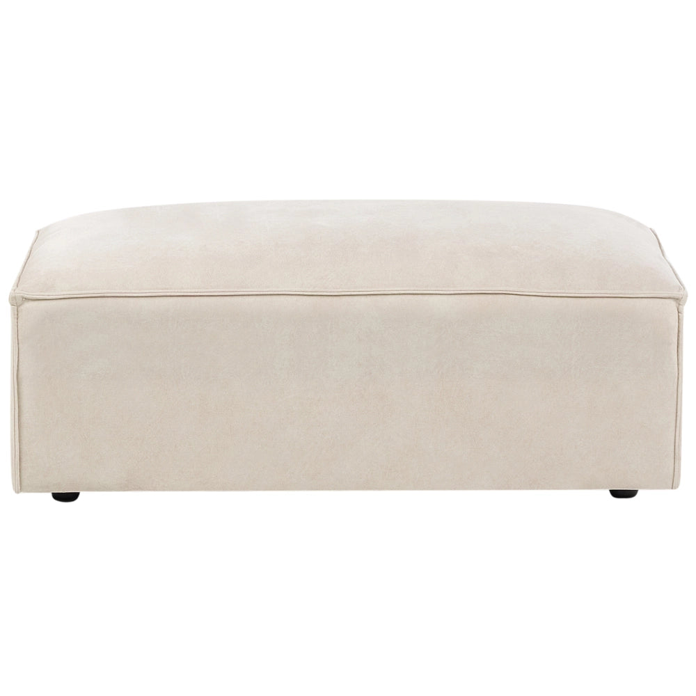 Divano modulare a 3 posti con ottomana Divano componibile in velluto beige con gambe nere Soggiorno moderno