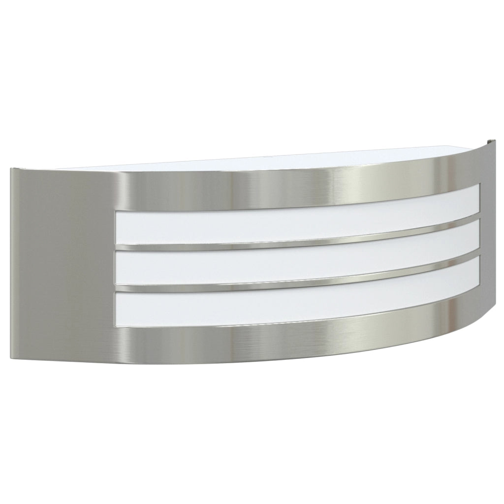 Luce da Parete Esterno Argento Acciaio Inox IP44