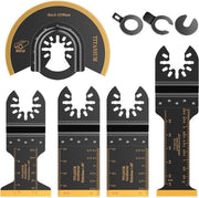 Multitool 5 pezzi con lama da taglio per metallo, legno e plastica - rivestimento in titanio