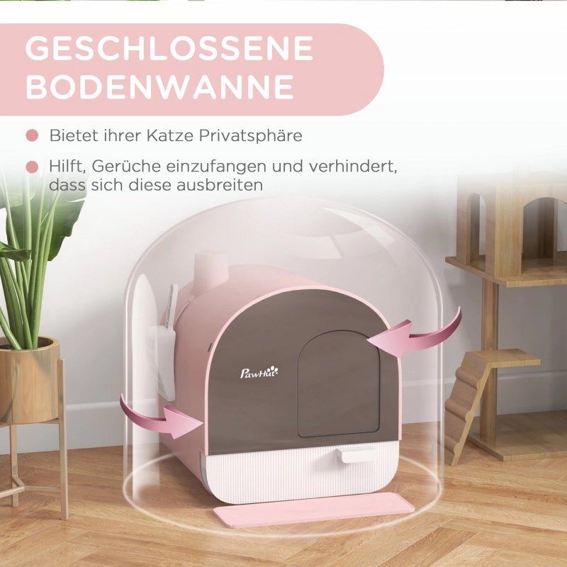 TOELETTA PER GATTI Chiusa 43x44x47 cm Plastica Rosa