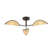 Plafoniera Emibig Gomez 3 rattan nero 3xE14 dimmer