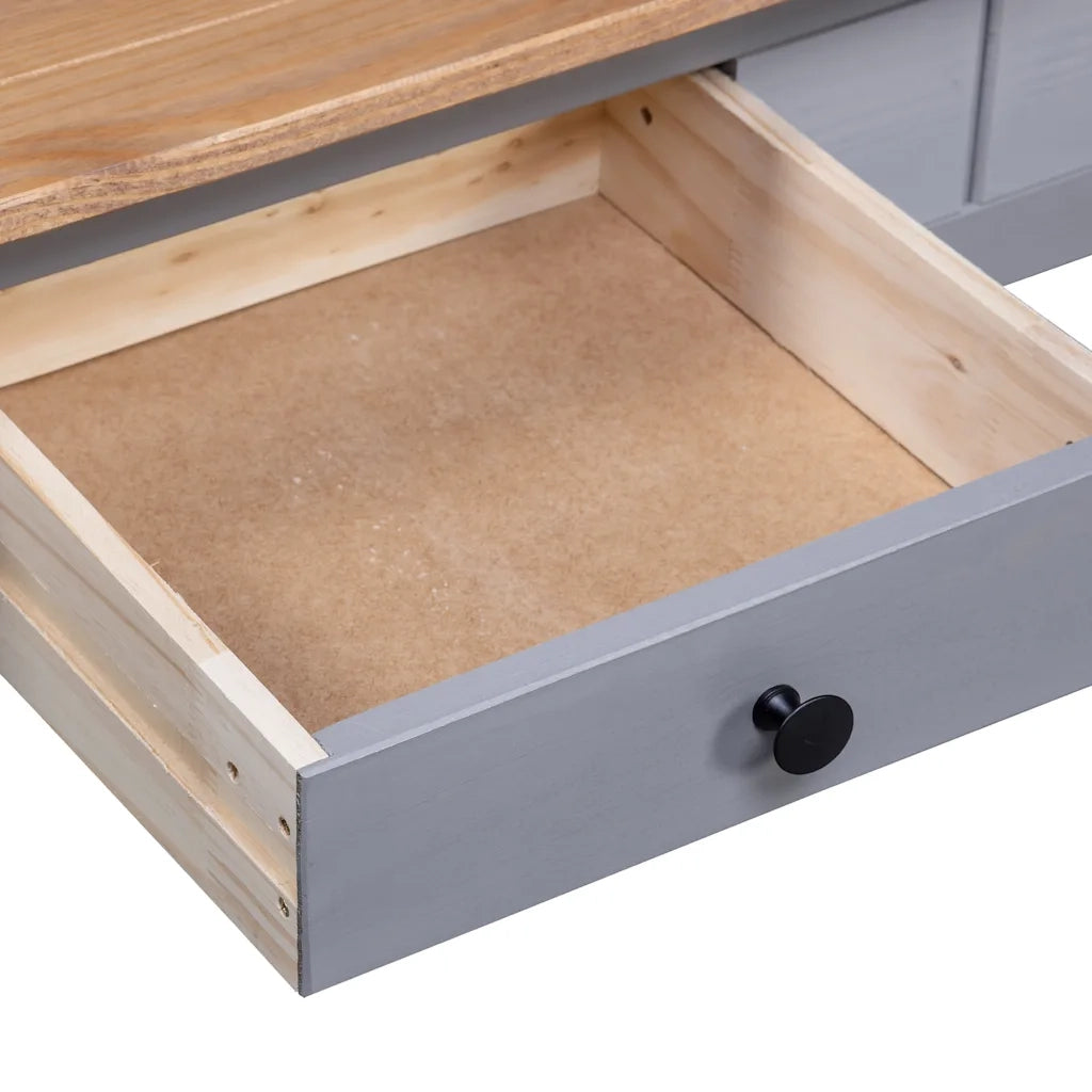 Tavolino da CaffÃ¨ Grigio 100x60x45cm Pino Massello Panama Range