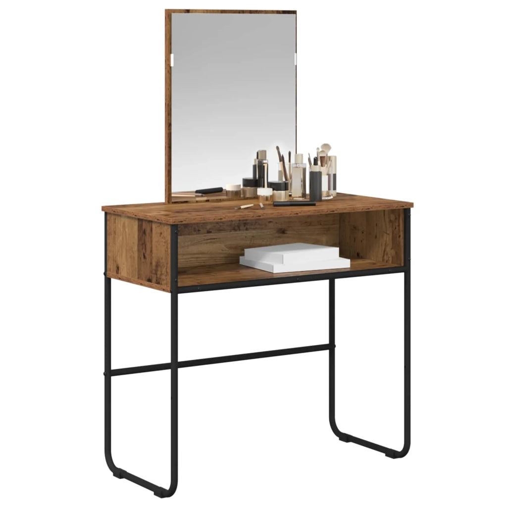 Tavolo da Trucco con lo scaffale Legno antico 81 x 40 x 131 cm 8007693