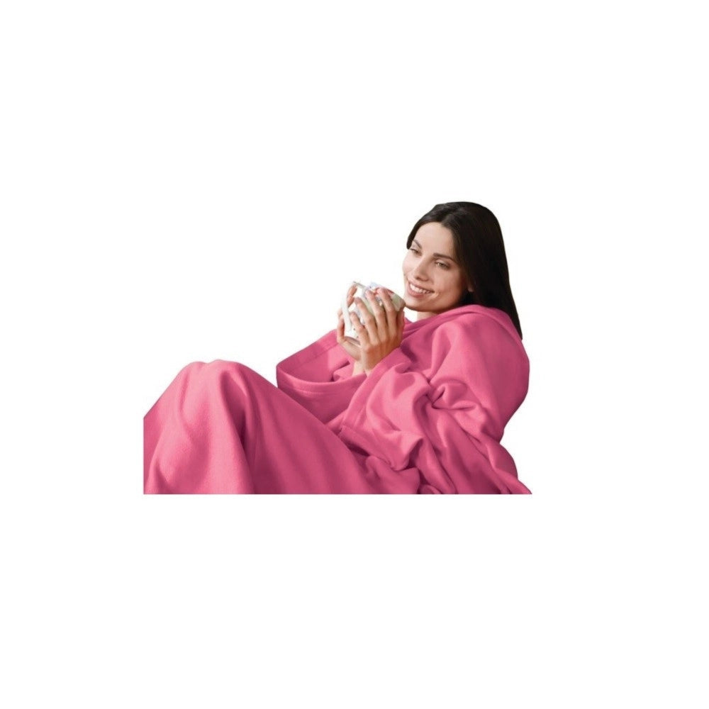 Trade Shop - Coperta Con Maniche Plaid Caldo Inverno Unisex Uomo Donna Soffice Casa -