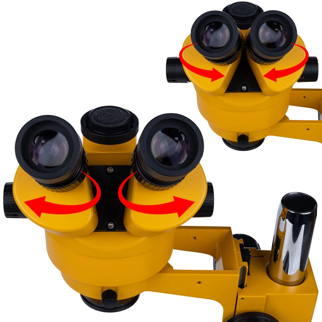 Microscopio Trinoculare Professionale Mercury S MSMS-T-PS1-O – Zoom 7-45x | Sistema Ottico Greenough | Serie Orange