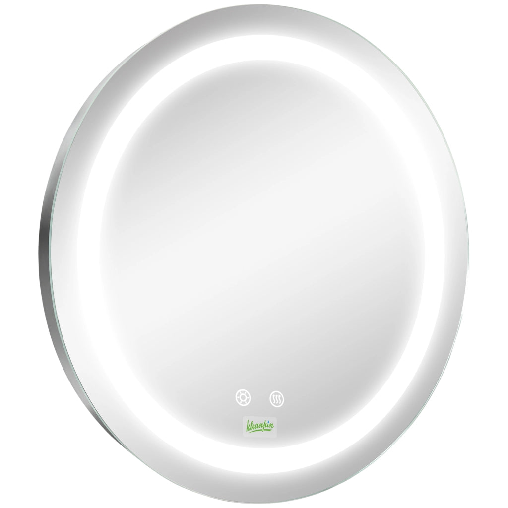 Specchio da Bagno con Luce LED Antivaho Tattile ¨C Zephmum ¨C ?50x4,6 cm Argento