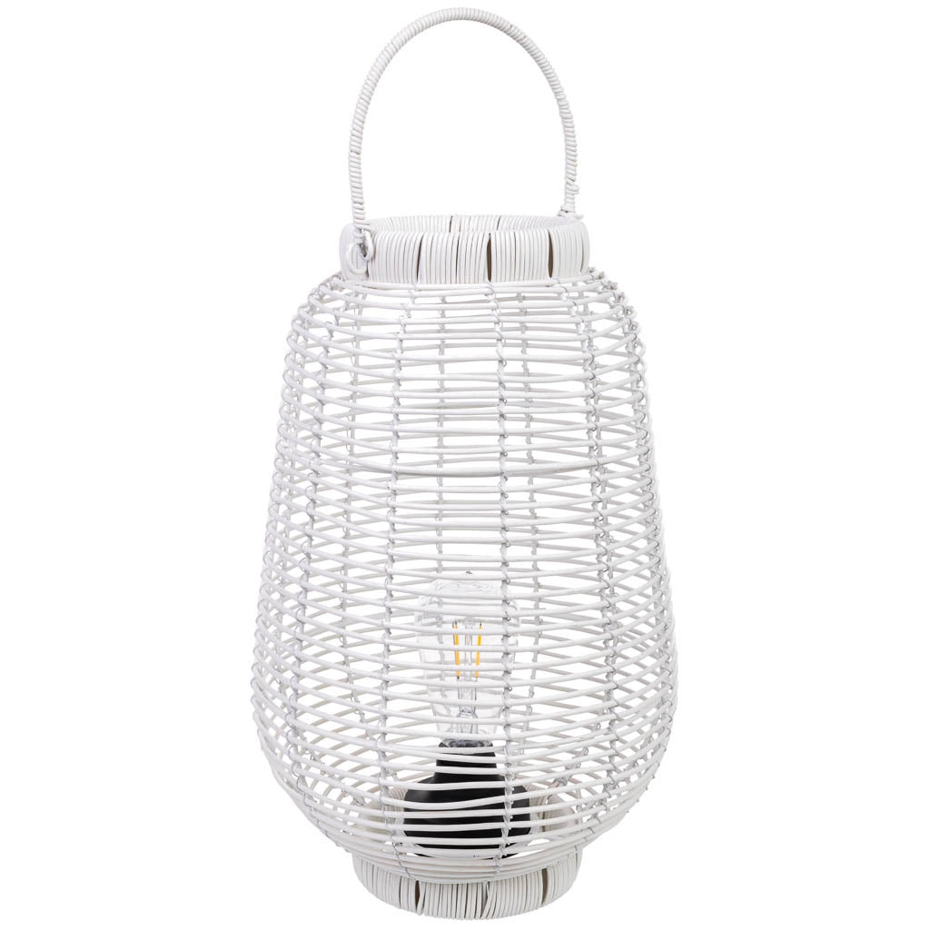 Lanterna in metallo e plastica con luce a batteria D25x39/50,5h cm