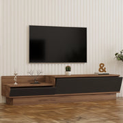Persico, Mobile Porta tv 2 Ante, 160x35x35h cm Nero Antracite