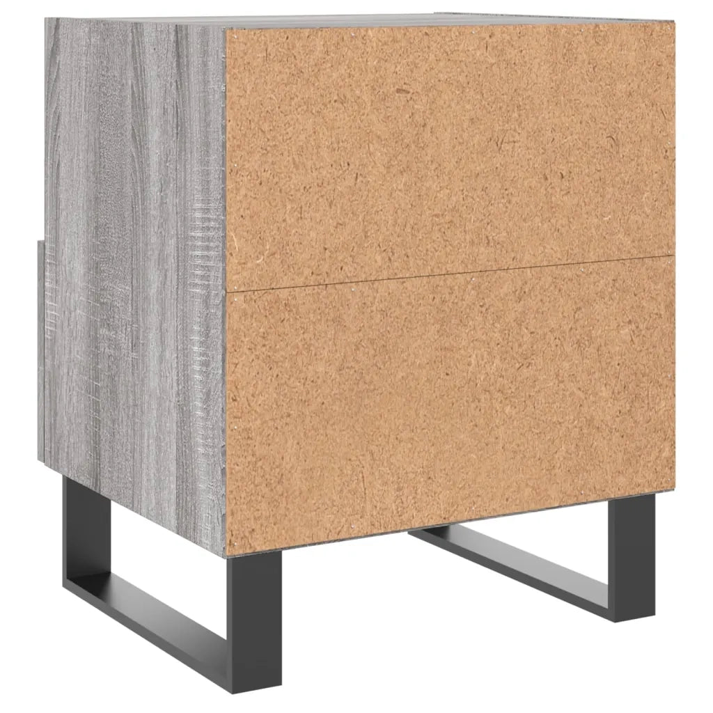 Comodino-Tavolino da notte Grigio Sonoma 40x35x47,5 cm in Legno Multistrato 379466