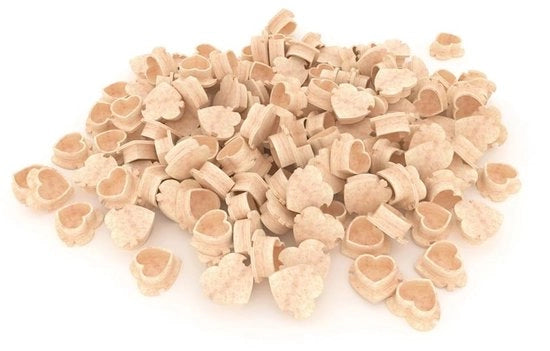 Inchiostro per tattoo 200 pezzi - Forma a cuore - Resistente all'usura Bianco - Contenitore per pigmenti make-up - Coperchio contenitore - Materiale di rivestimento naturale di semi di lino - Cucchiaini per pigmenti