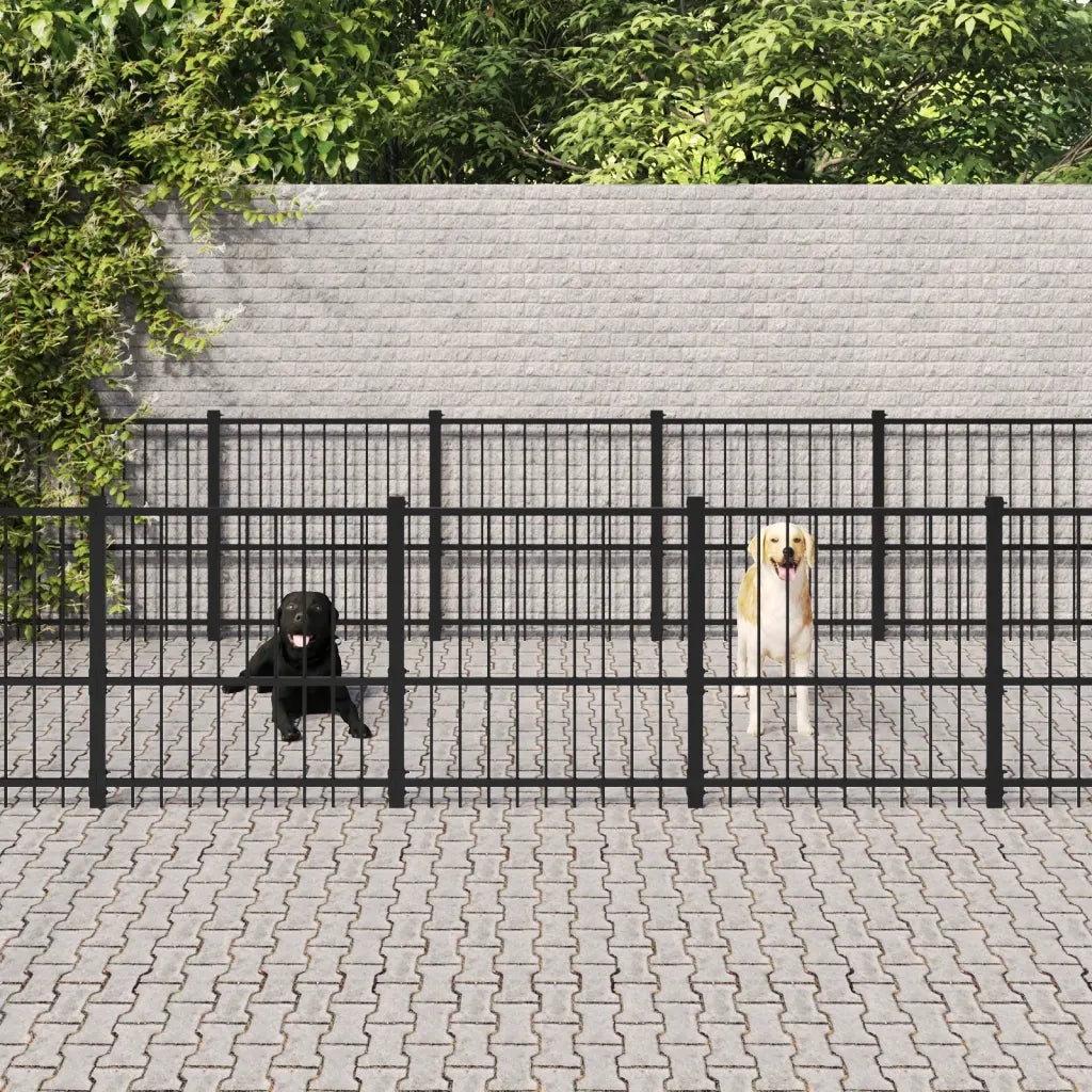 Gabbia per Cani da Esterno in Acciaio 16,94 mÂ²