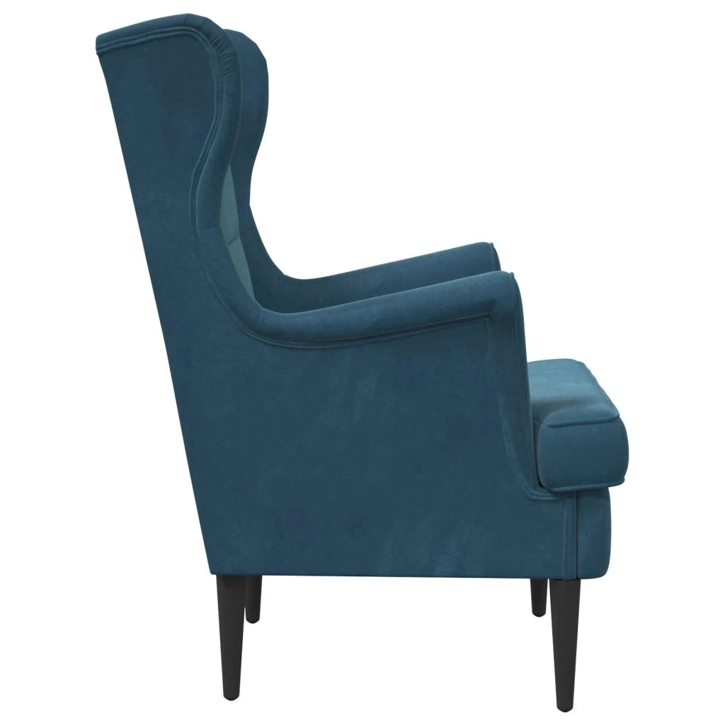 Poltrona | Sedia Relax Blu Velluto