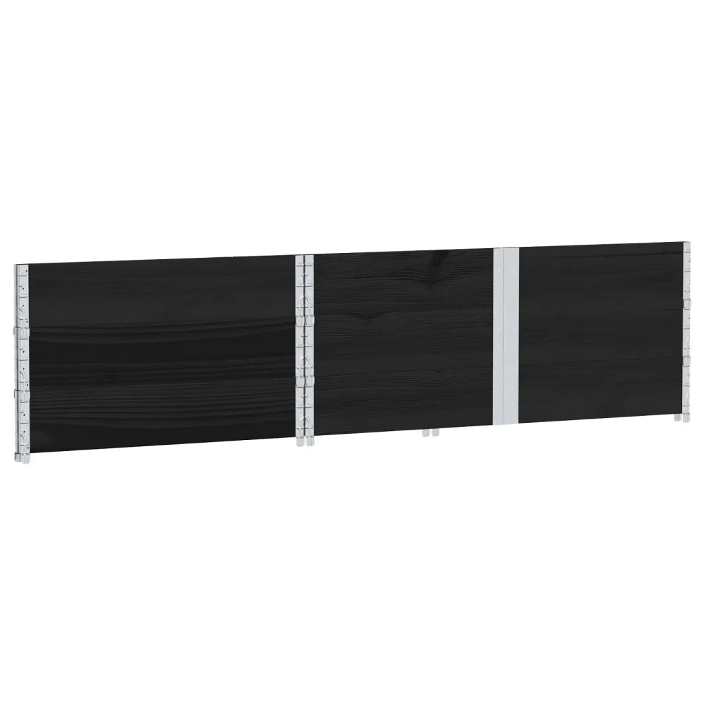 Fioriera da Giardino Nera 150x100 cm in Legno Massello di Pino 3295440