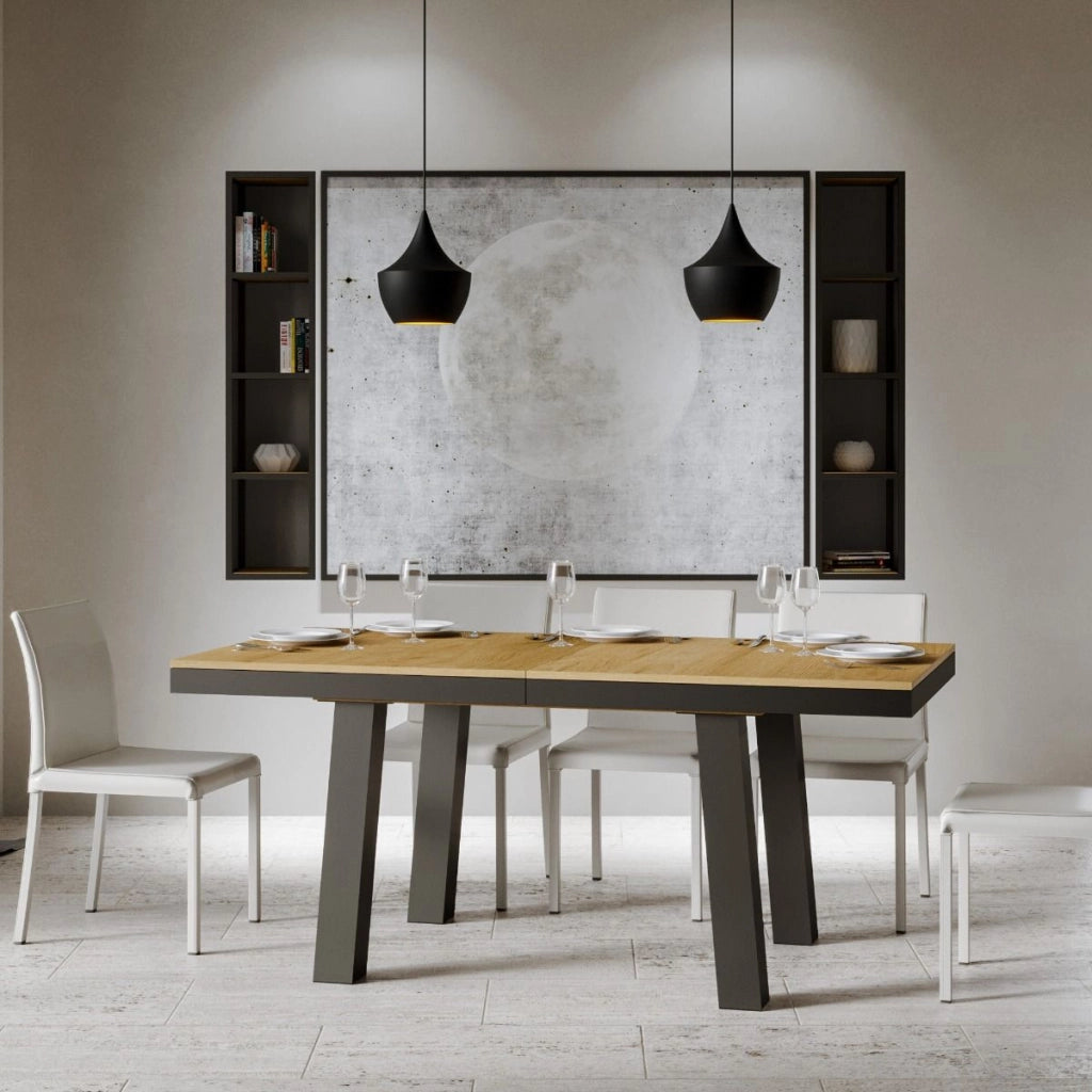 Tavolo Allungabile 180-284x90x80 cm Bridge Evolution Quercia Naturale