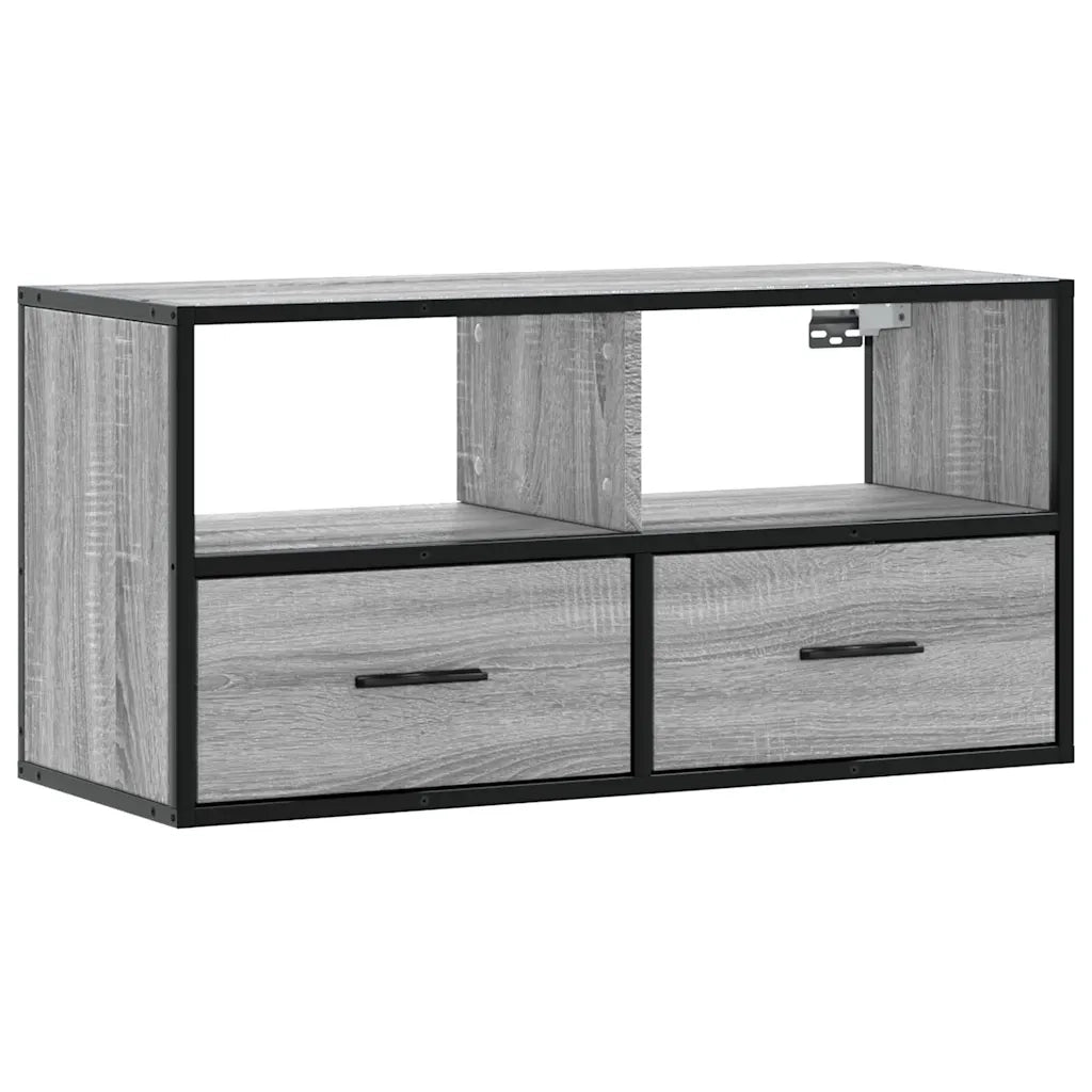 Mobile TV | Armadietto TV | Mobile Porta TV Grigio Sonoma 80x31x39,5 cm Legno Multistrato Metallo