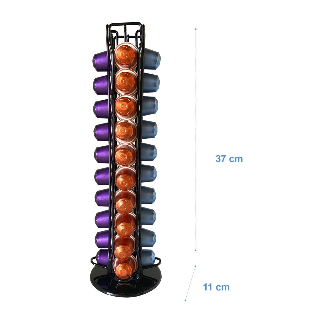 Organizzatore per Capsule di Caffè Nespresso Nyana Home | Organizzatore per 40 Capsule | Progettato per Capsule Nespresso | Design Moderno e Compatto | Supporto Rotante 360º