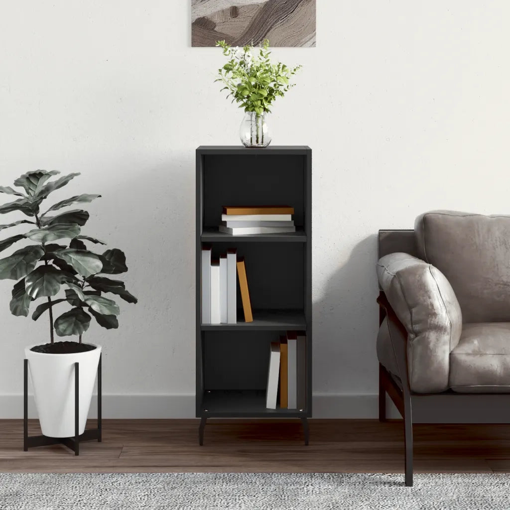 Credenza Nera 34,5x32,5x90 cm in Legno Multistratocod mxl 127008