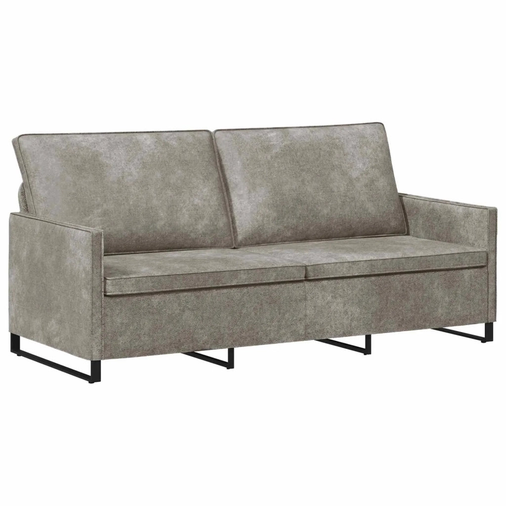 Set di divani 2 pcs Grigio Chiaro Tessuto scamosciato sintetico 3433127