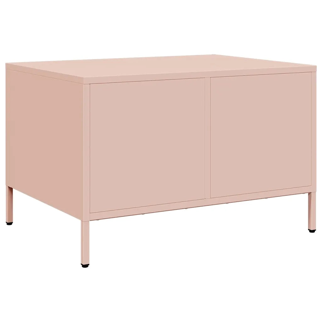 Mobile TV-Credenza per TV-Console TV Rosa 68x50x43,5 cm in Acciaio Laminato a Freddo