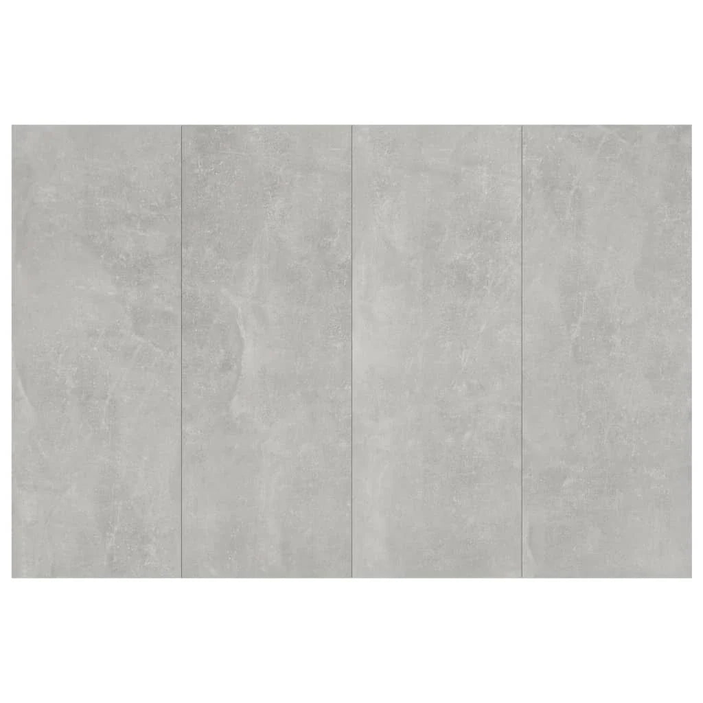Testiera Letto con Comodini in Legno Multistrato Grigio Cemento