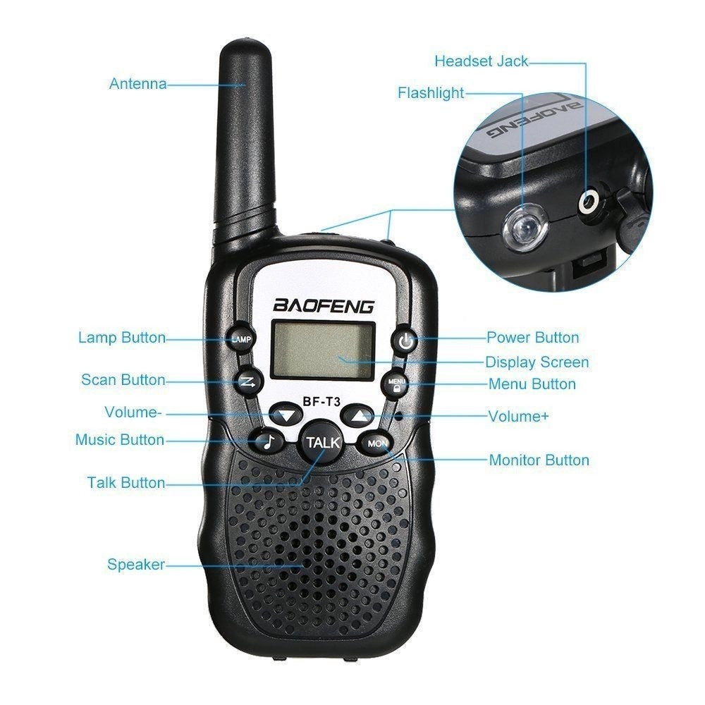 Trade Shop - Coppia Walkie Talkie Vox Ricetrasmittente Colorati 2 Pz Radio Baofeng Bf T3 -