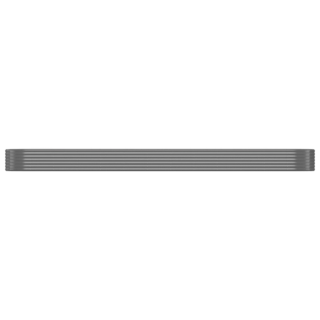 Vaso da Giardino Acciaio Verniciato Polvere 507x100x36cm Grigio