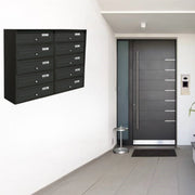ALUBOX SLIM Cassette Postali Condominiali 10 Posti 63X77,5X30 Cm In Lamiera Zincata E Alluminio Cassetta Postale Da Esterno Condominiale Con Sistema Anti Prelievo