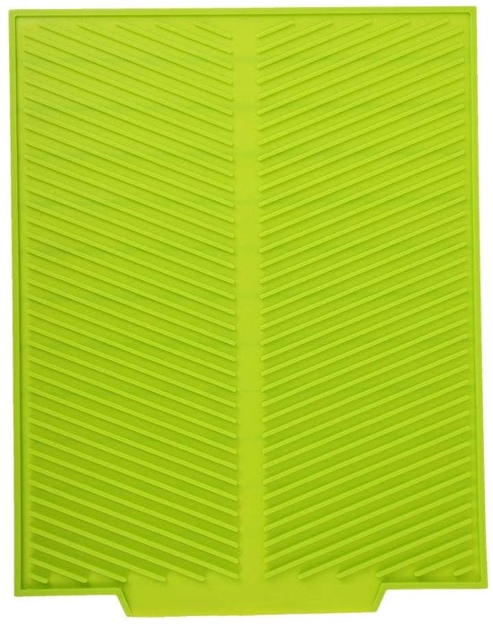 Mat di Aria Extra Grande - Opiegaibile - Resistente al Calore - Silicone - Borchie Antiscivolo - Sicuro per l'Alimentazione - Asciugatura Rapida - Scarico Integrato