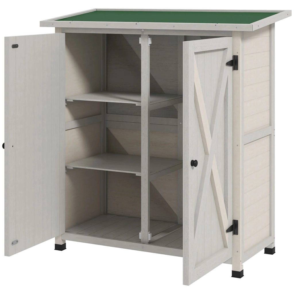 Armadio da Giardino ¨C Zephmum ¨C 2 Porte 2 Ripiani Grigio