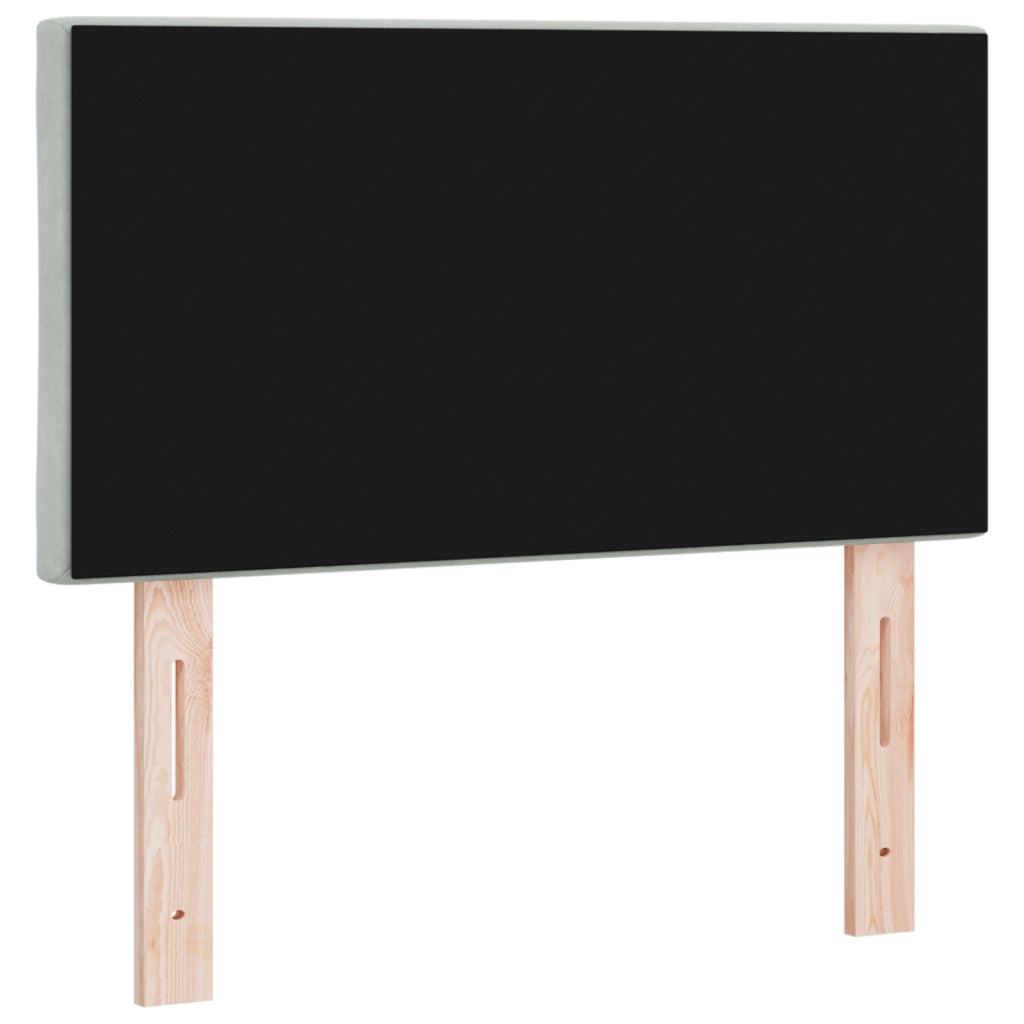 Testiera  Design a Blocchi a Diamante Grigio Chiaro 80 cm in Velluto