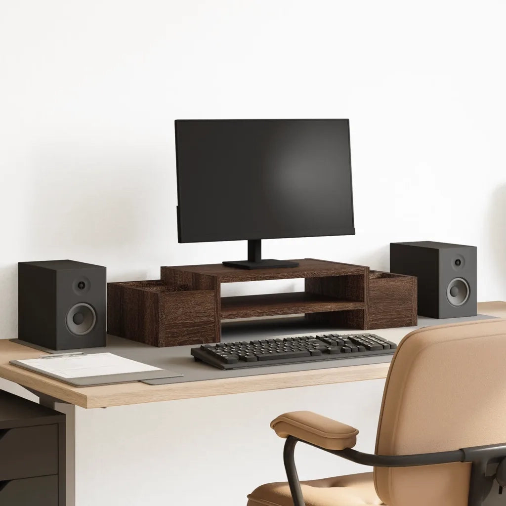 Supporto Monitor con Contenitore Marrone 70x27x15 cm Truciolato CFW5944132