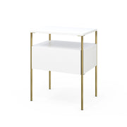 Vicco Comodino camera da letto Bianco/Oro 40 x 50 cm