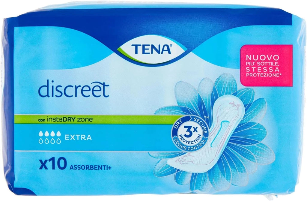 TENA DISCREET SET 6 EXTRA ASSORBENTI IN CONFEZIONE DA 10 PEZZI