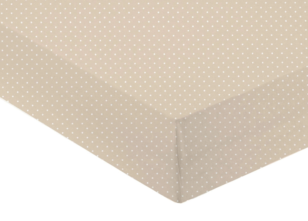 Lenzuolo Sotto Con Angoli Per Lettino E Culla Fantasia Pois - Culla - Beige