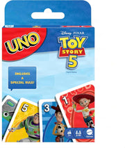 UNO Toy Story 5, versione da collezione del gioco con mazzo ispirato ai personaggi piu amati del film, regola speciale C