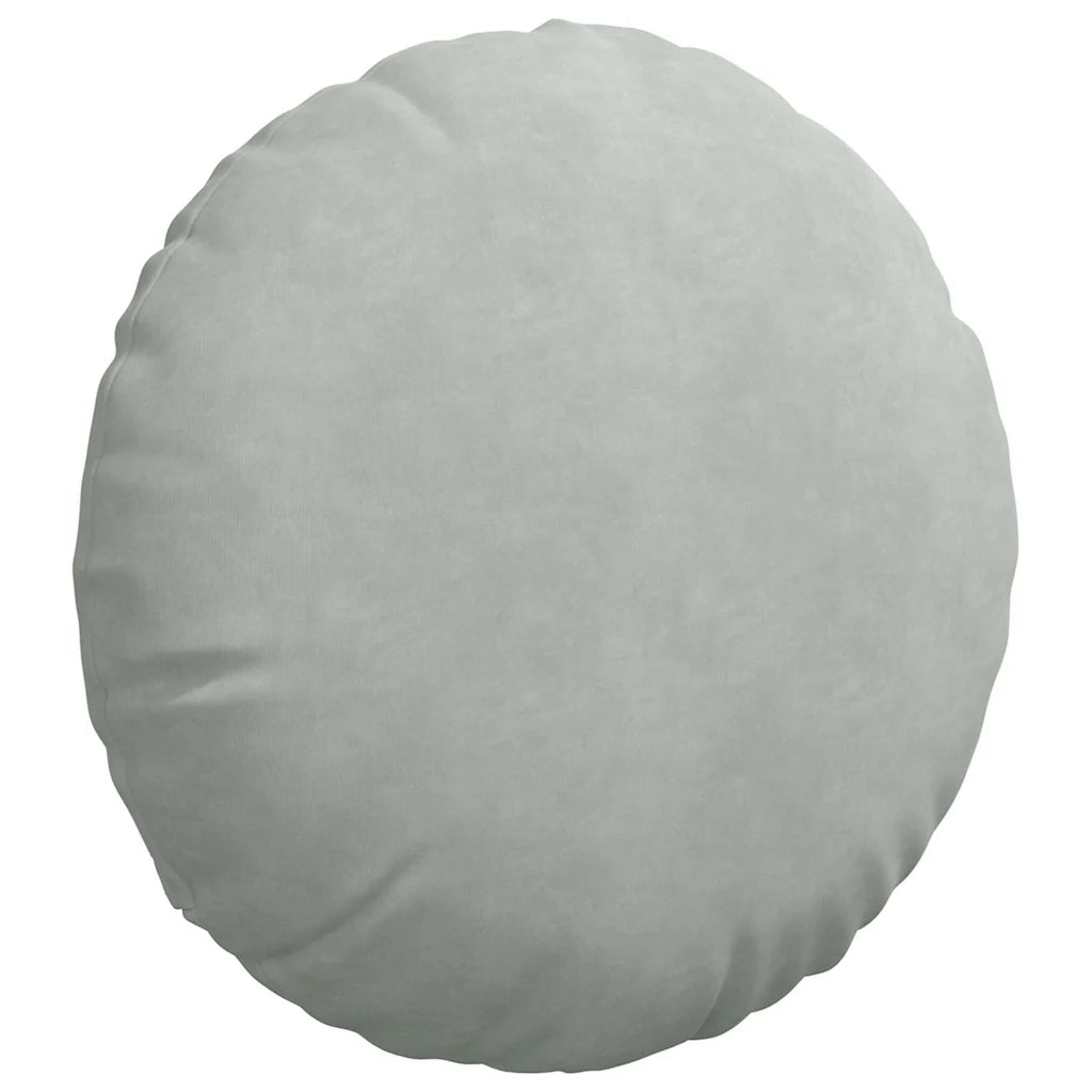 Cuscini per Seduta 2 pcs Grigio chiaro Ø50 x 19 cm Velluto