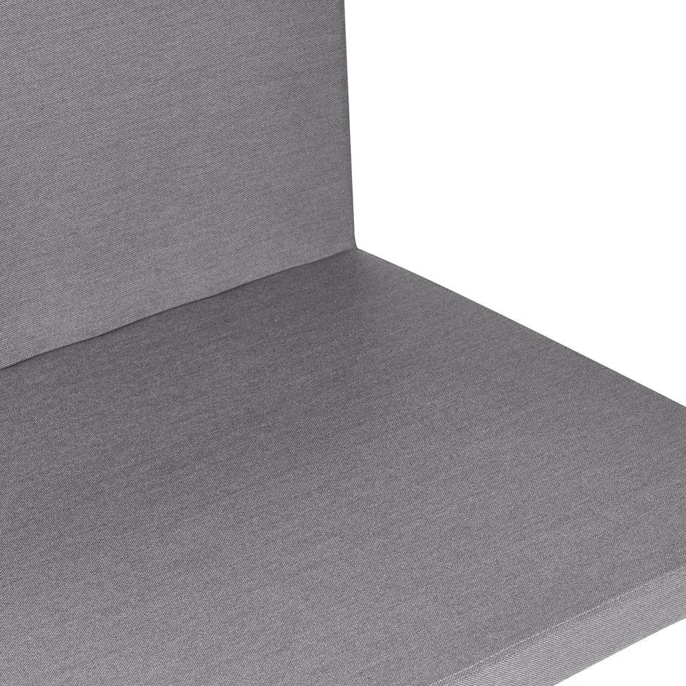 Divano angolare da esterno Grigio Poliestere Rivestito 5 Posti Divano da giardino Resistente all'acqua UV Design Moderno