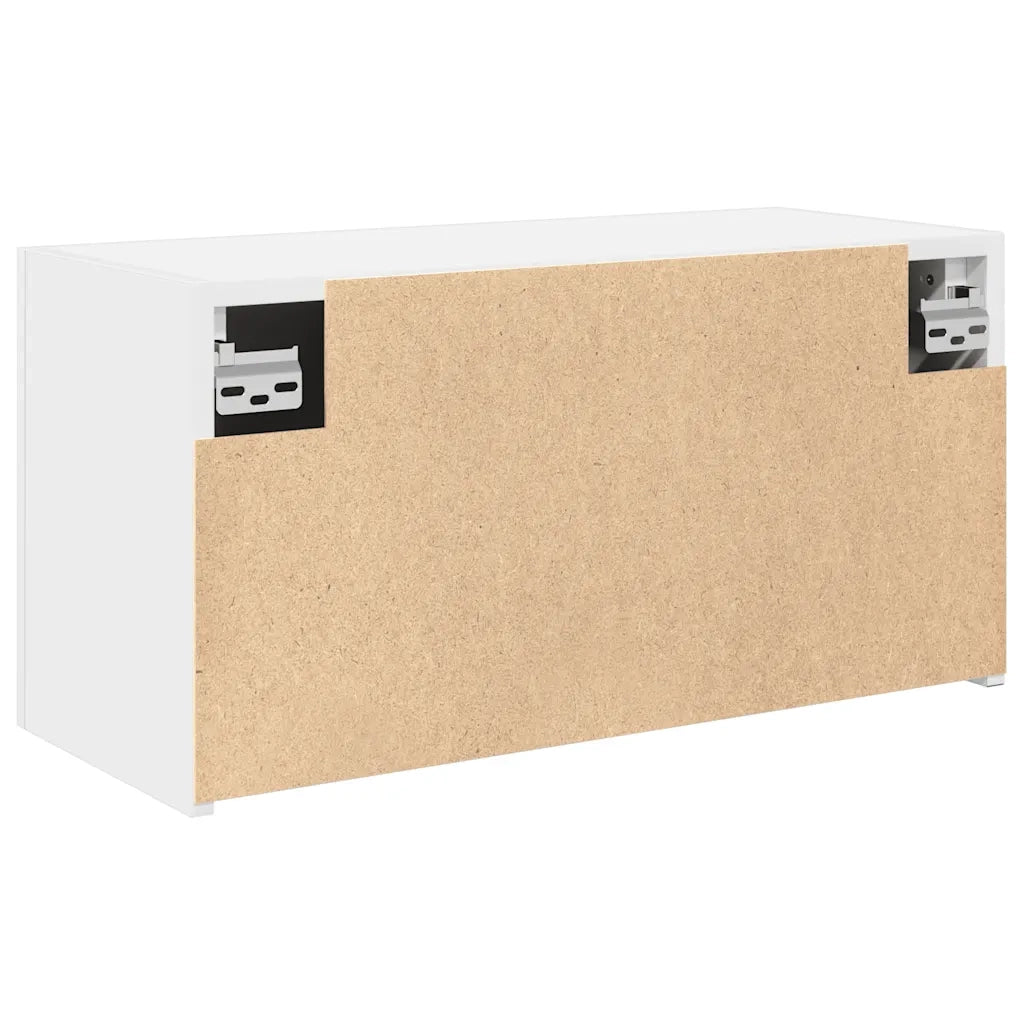 Mobile da Bagno a Parete Bianco 60x25x30cm in Legno Multistrato 860058