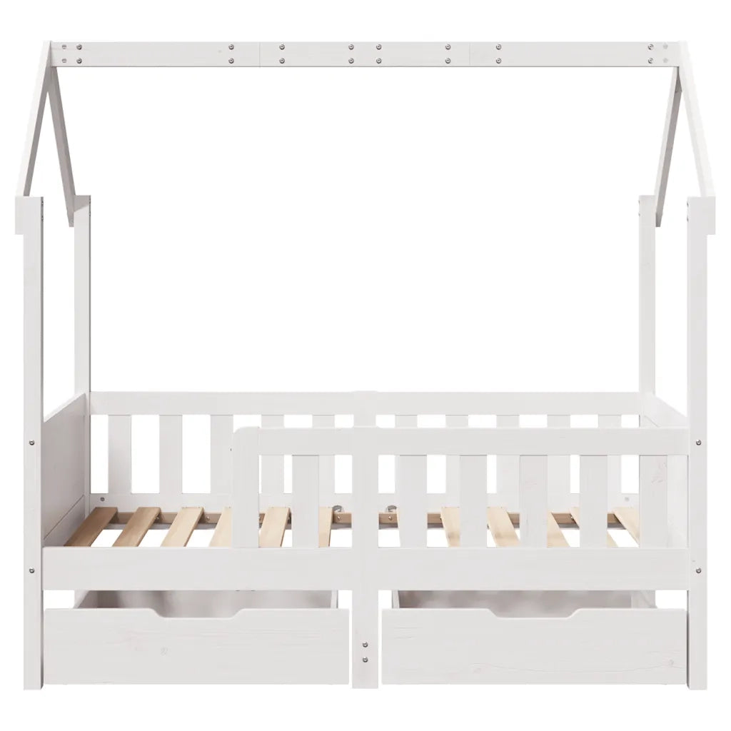 Giroletto per Bambini con Cassetti 80x170cm Legno Massello Pino 3302042