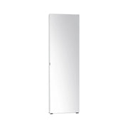 Prehnite, Armadio Multiuso 1 Anta 11 Ripiani Made in Italy, 60x200h cm Bianco Lucido