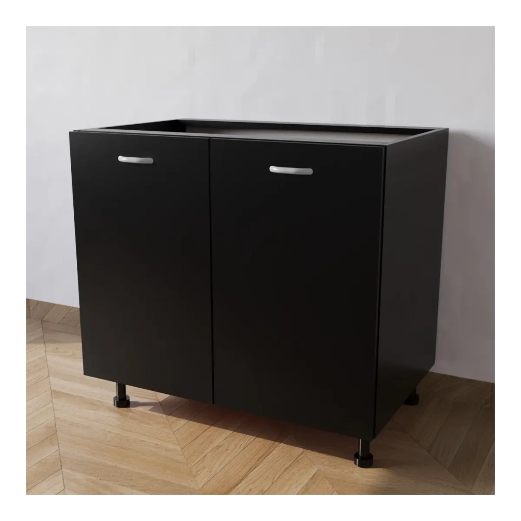Calandrelli Base Cucina 80 con 2 ante  L 80 P 55,5 H 72 cm Nero