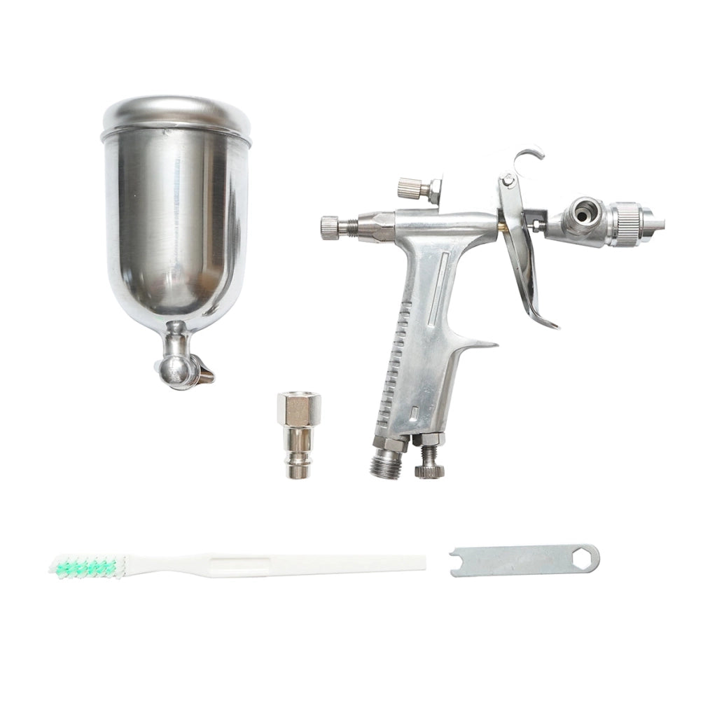 Pistola per verniciatura ad aria compressa 200 ml, ugello 0,5 mm, portata 60 ml/min, pressione max 2,5 bar F-2