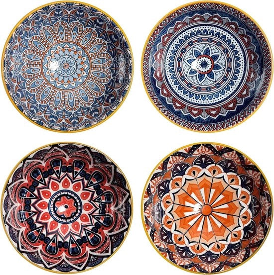Mueslikom a Porseleino 350 ml - Disegno floreale colorato bohemien - Resistente al magnetron slakom